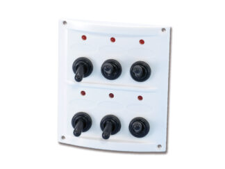 Materiale elettrico  Pannello di comando a 6 interruttori + led colore bianco serie Pilot