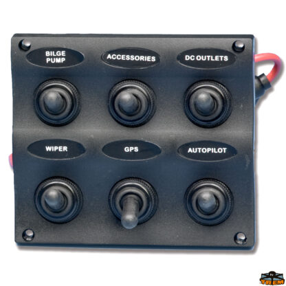 Materiale elettrico  Pannelli elettrici con 6 interruttori stagni serie Boat