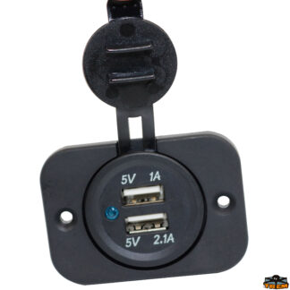 Materiale elettrico T-Power Doppia presa usb colore bianco