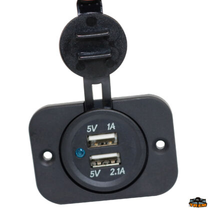 Materiale elettrico T-Power Doppia presa usb colore nero