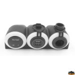 Materiale elettrico T-Power Voltmetro digitale con 2 prese usb e presa di corrente montaggio su piano