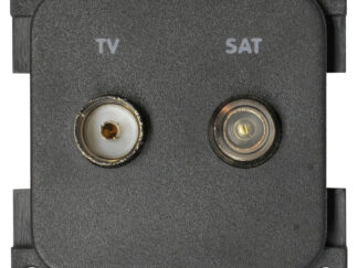 Materiale elettrico  Presa TV + SAT (TV 9,5 75 Ohm SAT F 75 Ohm) colore bianco