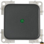 Materiale elettrico  Interruttore 12V + led colore marrone