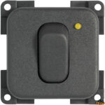 Materiale elettrico  Interruttore 12V + led colore marrone