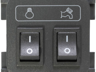 Materiale elettrico  Interruttore doppio pompa e luci colore grigio