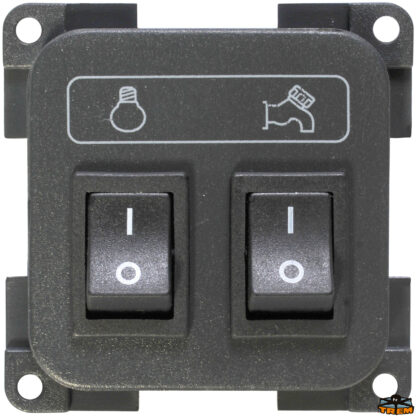 Materiale elettrico  Interruttore doppio pompa e luci colore grigio
