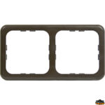 Materiale elettrico  Cornice 2 moduli 113x60x10 mm colore bianco