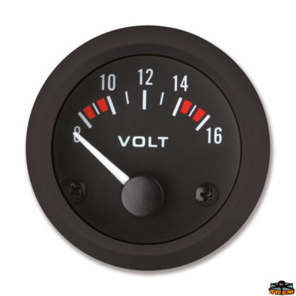 Indicatori e strumenti di livello ECO LINE Voltmetro colore bianco ghiera nera