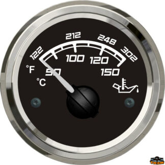 Indicatori e strumenti di livello X-LINE Indicatore temperatura olio colore nero incasso diametro 52 mm