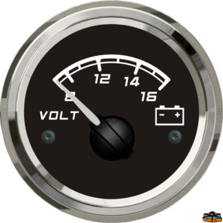 Indicatori e strumenti di livello X-LINE Voltometro colore nero incasso diametro 52 mm