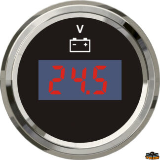 Indicatori e strumenti di livello X-LINE Voltometro digitale colore nero incasso diametro 52 mm