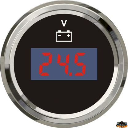 Indicatori e strumenti di livello X-LINE Voltometro digitale colore bianco diametro esterno 59 mm
