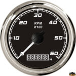 Indicatori e strumenti di livello X-LINE Contagiri elettronico universale con contaore colore nero diametro esterno 96 mm