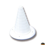 Strumenti di guida  Cuffie passacavo a cono con piastra di fissaggio a vite colore bianco