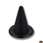 Strumenti di guida  Cuffie passacavo a cono con piastra di fissaggio a vite colore nero