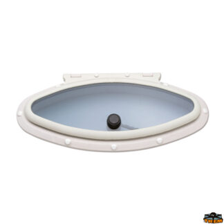 Sportelli oblò molle a gas oscuranti  Oblò ovale con controflangia dimensioni interne 390x130 mm