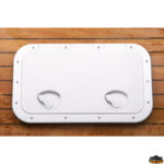 Sportelli oblò molle a gas oscuranti Octopussy LINE Portello d'ispezione in AAS HD 355x600 mm colore crema 9010