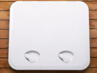 Sportelli oblò molle a gas oscuranti Octopussy LINE Portello calpestabile impermeabile in AAS HD 460x510 mm colore crema 9010