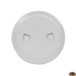 Sportelli oblò molle a gas oscuranti Octopussy LINE Tappi d’ispezione calpestabili stagni colore crema 9010 diametro esterno 187 mm
