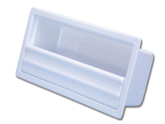 Sportelli oblò molle a gas oscuranti Octopussy LINE Tasca laterale porta-oggetti in abs bianco esterno 540x244 mm