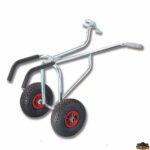 Ruote carrelli rulli argani alaggio  Carrello anteriore snodato per trasporto battelli pneumatici ruote diametro 260 mm
