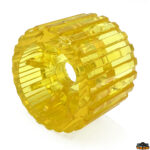 Ruote carrelli rulli argani alaggio  Rullo in poliuretano diametro 110 mm foro diametro 25 mm lunghezza 72 mm