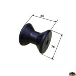 Ruote carrelli rulli argani alaggio  Rullo centrale in pvc 76x80 mm