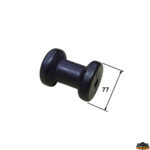 Ruote carrelli rulli argani alaggio  Rullo centrale in pvc foro diametro 14 mm dimensioni 100 mm