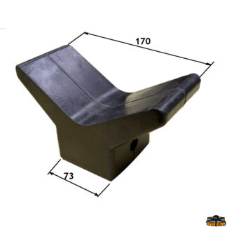 Ruote carrelli rulli argani alaggio  Supporto in pvc 73 mm