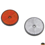 Ruote carrelli rulli argani alaggio  Catadiottri modello bianco adesivo 70 mm