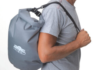 Contenitori tasche reti sacche  Sacche impermeabili modello con spallaccio colore grigio 37 Lt