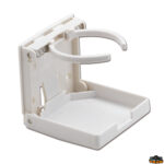 Contenitori tasche reti sacche  Supporto bicchieri e lattine a ribalta colore bianco