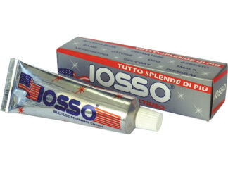 Pulizia manutenzione riparazioni a bordo  Crema lucidante pulente protettiva non abrasiva Iosso fiberglass and metal restorer250 ml.
