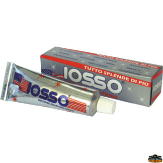 Pulizia manutenzione riparazioni a bordo  Crema lucidante pulente protettiva non abrasiva Iosso fiberglass and metal restorer 50 ml.