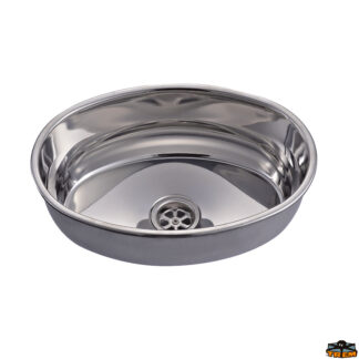 Accessori acqua Lavello ovale in acciaio inox dimensioni interne 240x355 mm