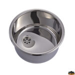 Accessori acqua  Lavello tondo in acciaio inox diametro interno 260 mm