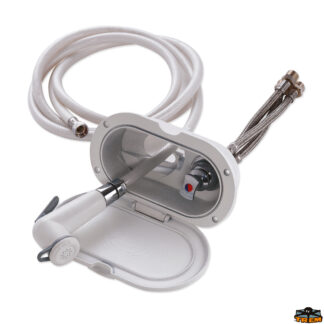 Accessori acqua Aqua Box doccia ovale con miscelatore e doccia a pulsante box bianco 9003