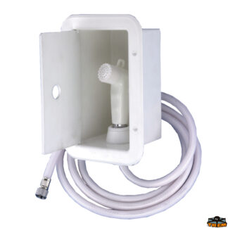 Accessori acqua Aqua Box doccia con doccia a pulsante dimensioni esterne 230x150 mm tubo 2,5 mt