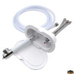 Accessori acqua Aqua Box doccia ovale con miscelatore e doccia a pulsante ingombro esterno 185x110 mm