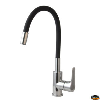 Accessori acqua Aqua Miscelatore a canna in flessibile per lavello cucina colore nero