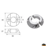 Accessori carburante e vano motore  Anodo per assi ed elica Max-prop articolo Polipodio OG015