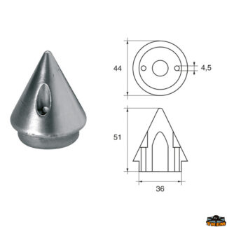 Accessori carburante e vano motore Anodo per assi ed eliche Max-prop articolo Polipodio OG062