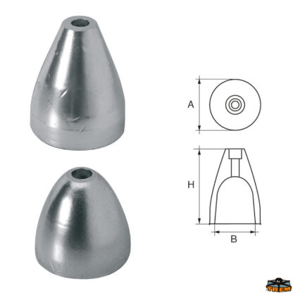 Accessori carburante e vano motore  Anodo per assi ed eliche MTF articolo Polipodio OG001