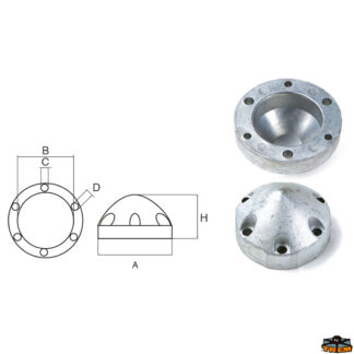Accessori carburante e vano motore Anodo per assi ed elica Max-prop articolo Polipodio OG010/6F