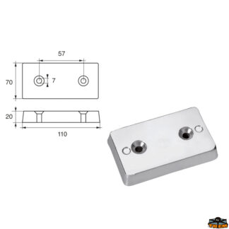 Accessori carburante e vano motore Anodo timoni e flaps articolo Polipodio NC019