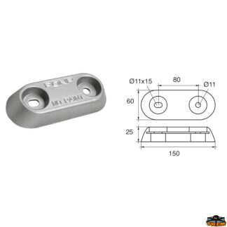 Accessori carburante e vano motore Anodo timoni e flaps articolo Polipodio NC021