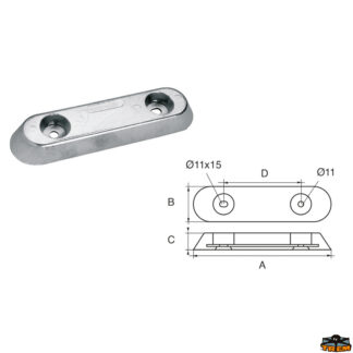 Accessori carburante e vano motore Anodo timoni e flaps articolo Polipodio NC022