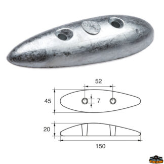 Accessori carburante e vano motore Anodo timoni e flaps articolo Polipodio NC031