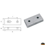 Accessori carburante e vano motore  Anodo carene e specchi di poppa articolo Polipodio NC058