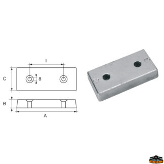 Accessori carburante e vano motore Anodo carene e specchi di poppa articolo Polipodio NC058